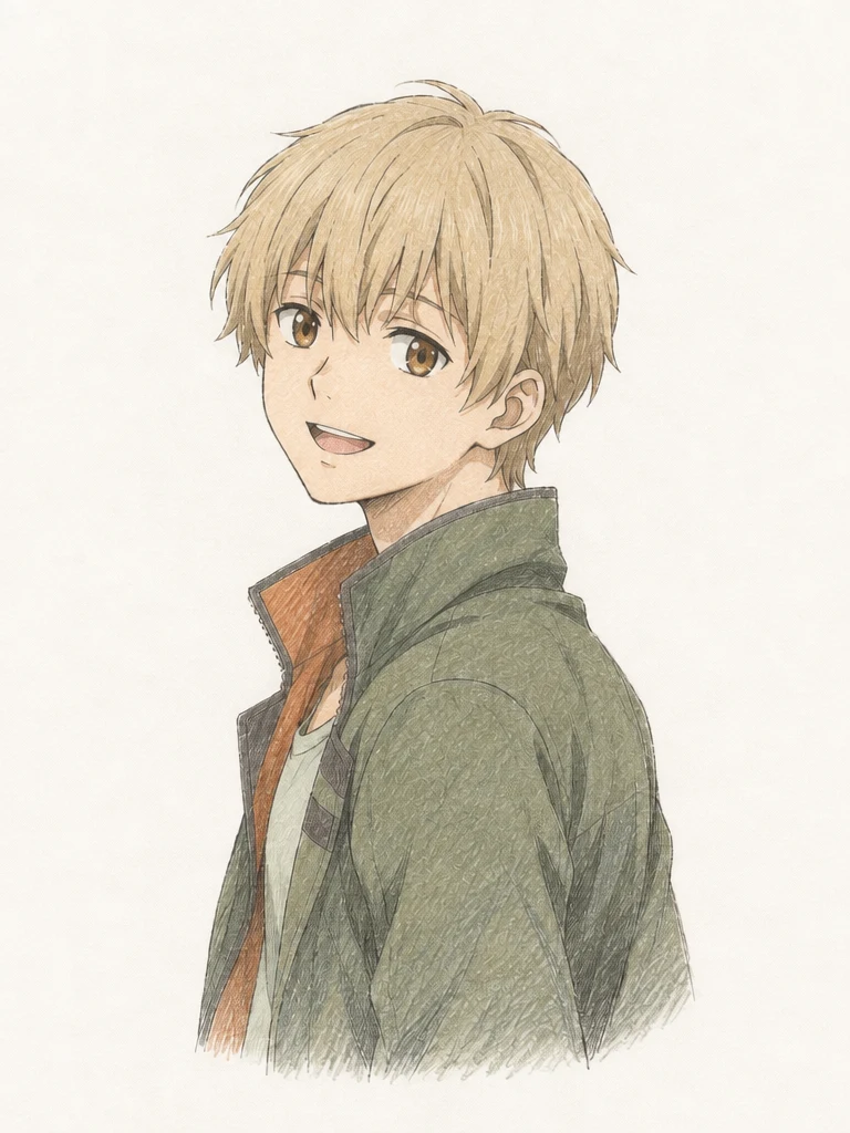 タカキ・ウノをイメージした色鉛筆風イラスト